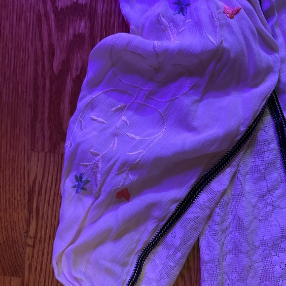 Free People Floral Embroidered Women's Top - Cream M - Picture 5 of 6